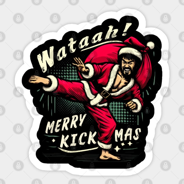 Kung Fu Santa Sticker by Genbu